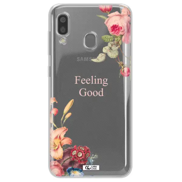 a close-up of flowers Samsung A20 Clear TPU Case