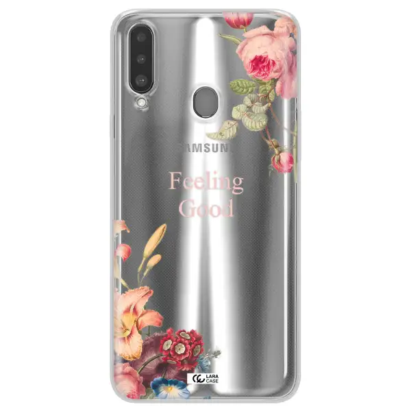 a close-up of flowers Samsung A20S Clear TPU Case
