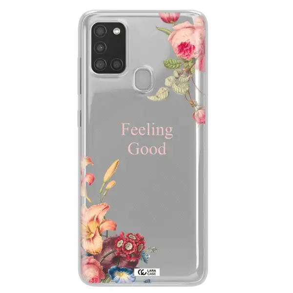 a close-up of flowers Samsung A21S Clear TPU Case