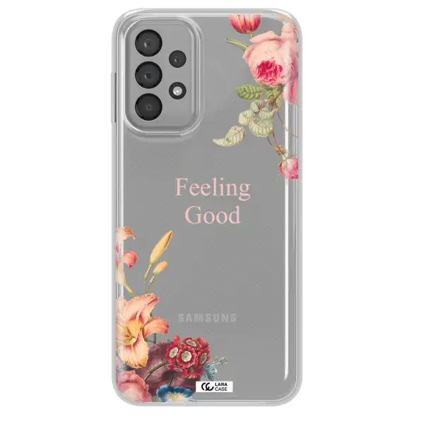 a close-up of flowers Samsung A23 Clear TPU Case