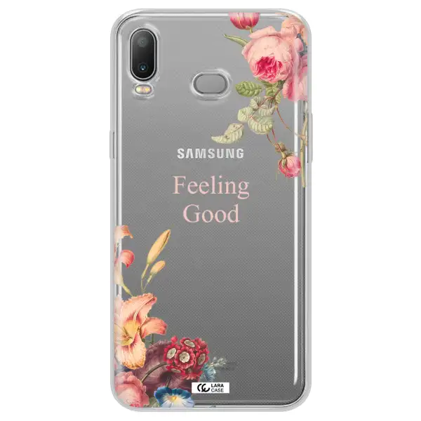 a close-up of flowers Samsung A6S Clear TPU Case