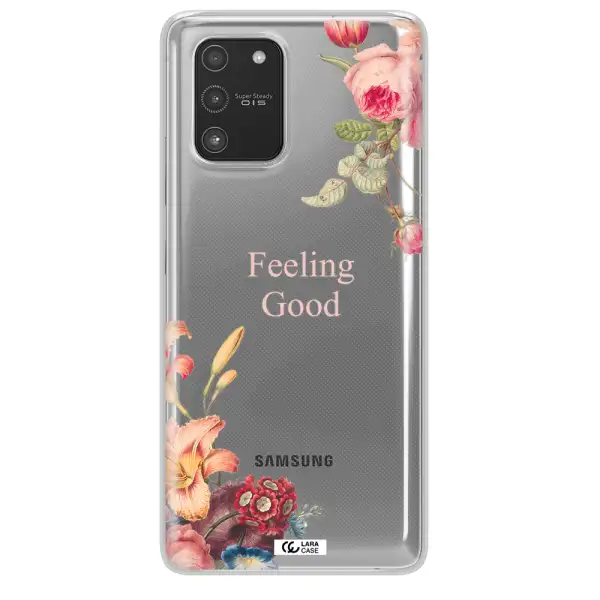 a close-up of flowers Samsung A91 Clear TPU Case