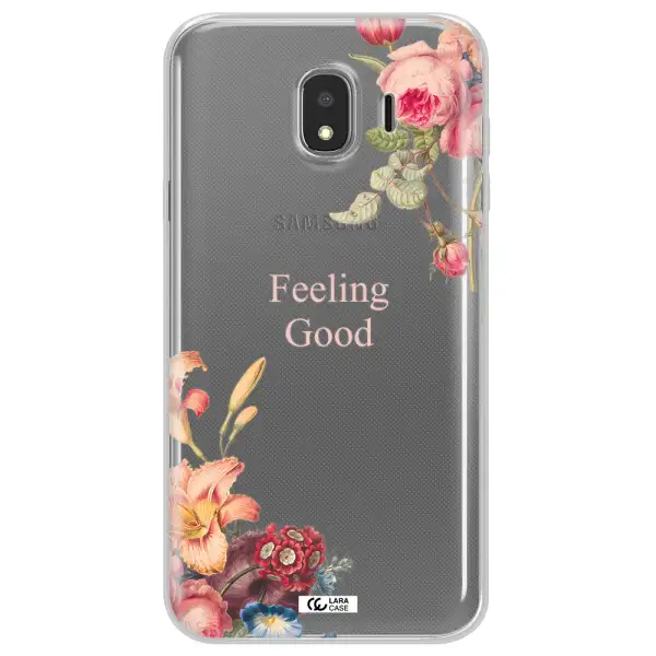 a close-up of flowers Samsung J4 Clear TPU Case