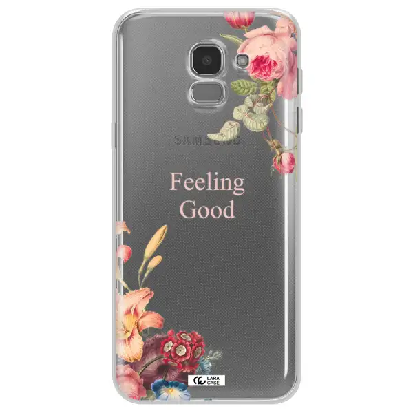 a close-up of flowers Samsung J6 Clear TPU Case