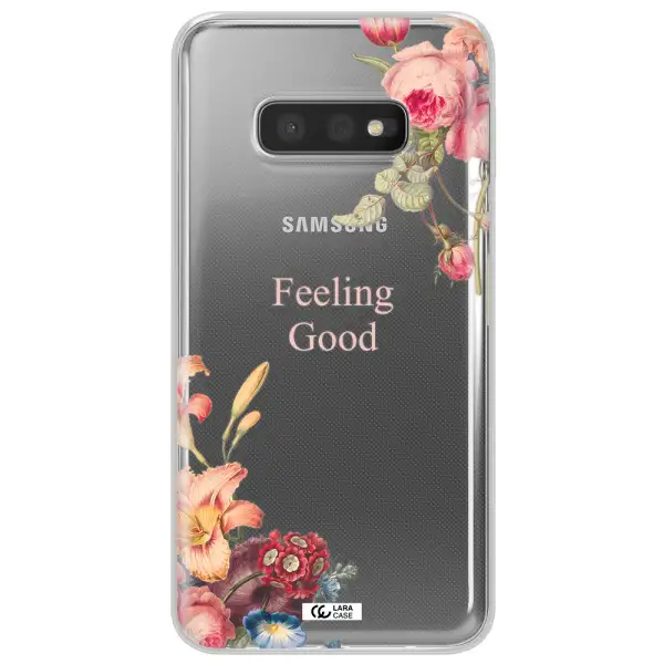 a close-up of flowers Samsung S10e Clear TPU Case