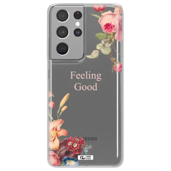 a close-up of flowers Samsung S21 Ultra Clear TPU Case