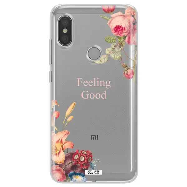 a close-up of flowers Xiaomi Redmi Note 6 Pro Clear TPU Case