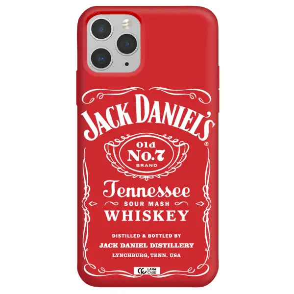 a white background with black dots Apple iPhone 11 pro Silicone Imperial Red Case