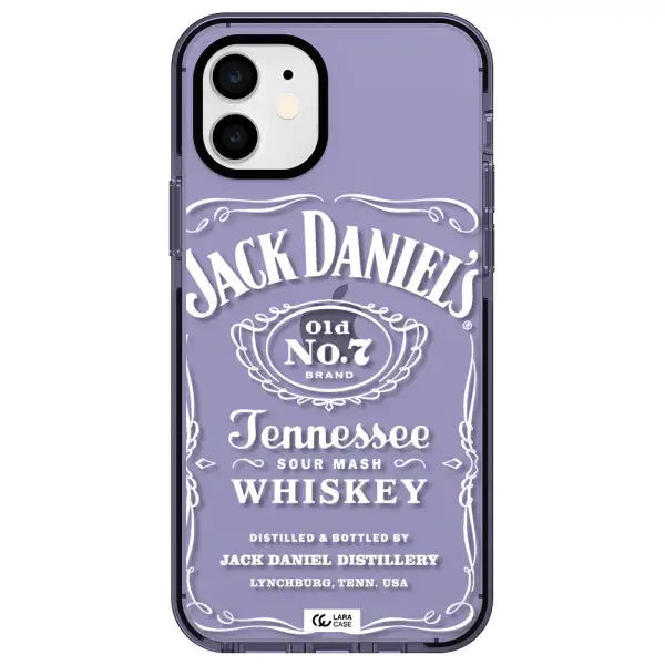 a white background with black dots Apple iPhone 12 impact Lilac Case