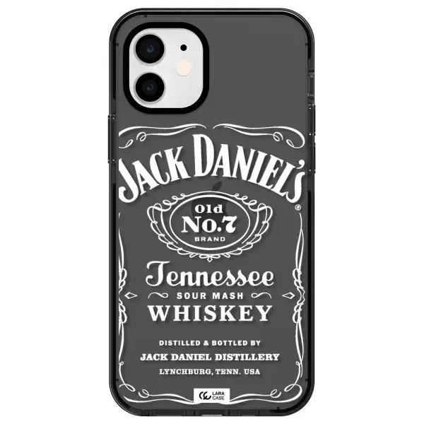 a white background with black dots Apple iPhone 12 impact Smoke Black Case