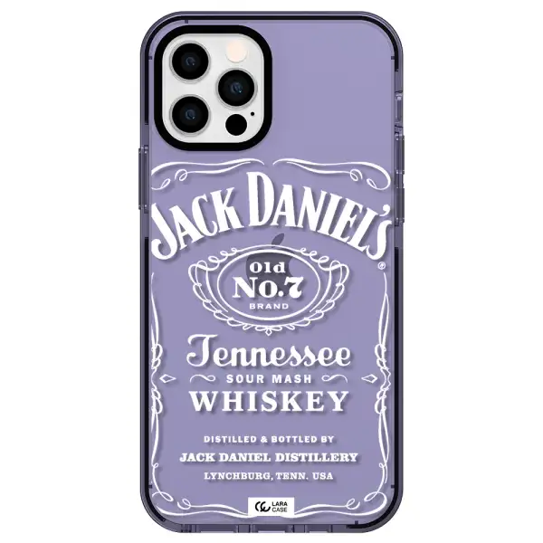 a white background with black dots Apple iPhone 12 pro impact Lilac Case