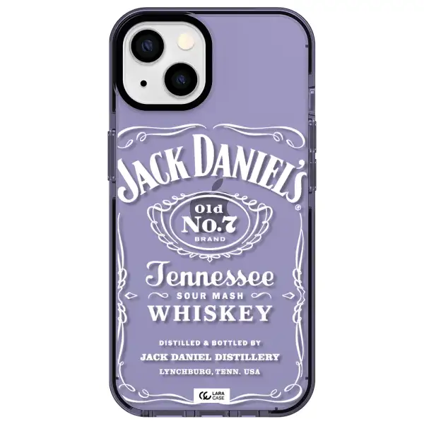 a white background with black dots Apple iPhone 13 impact Lilac Case