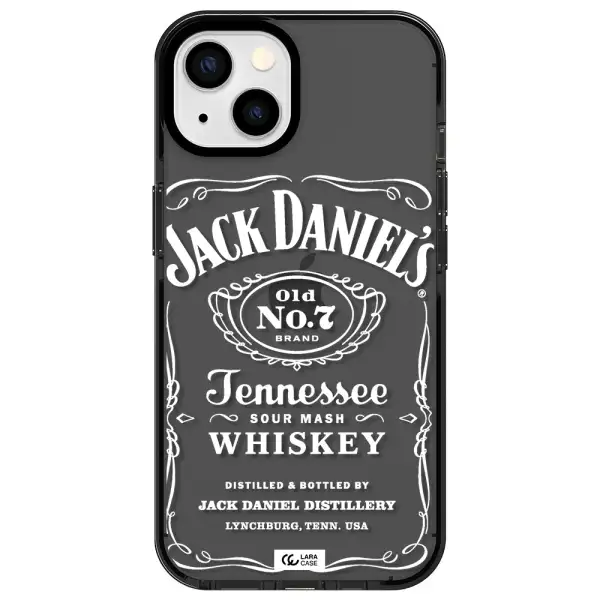 a white background with black dots Apple iPhone 13 impact Smoke Black Case