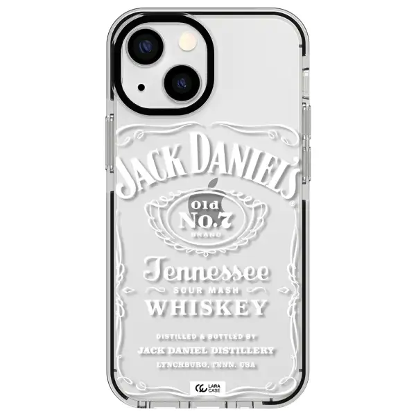 a white background with black dots Apple iPhone 13 mini impact black border Case