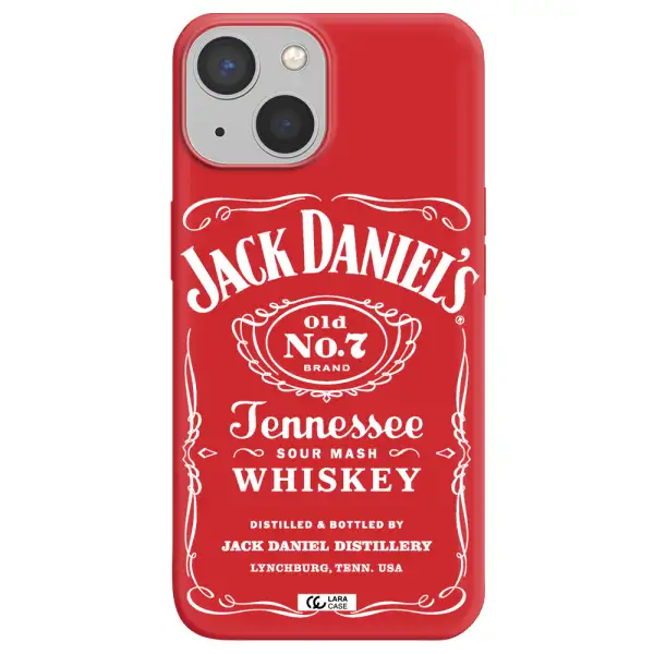 a white background with black dots Apple iPhone 13 Silicone Imperial Red Case