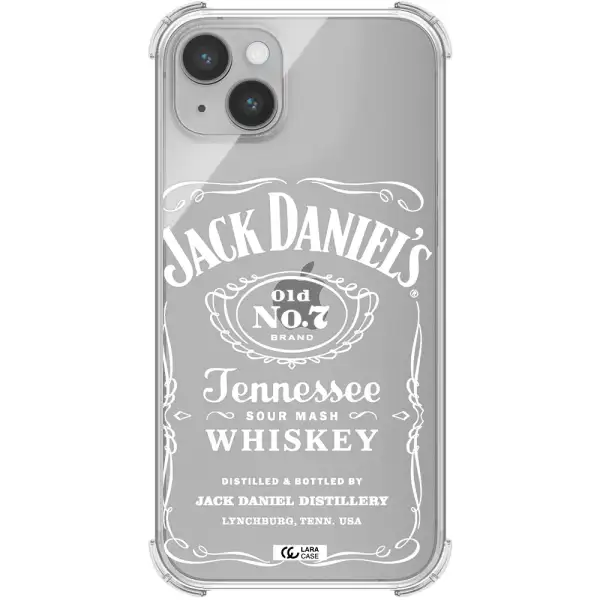 a white background with black dots Apple iPhone 14 Clear PC Case