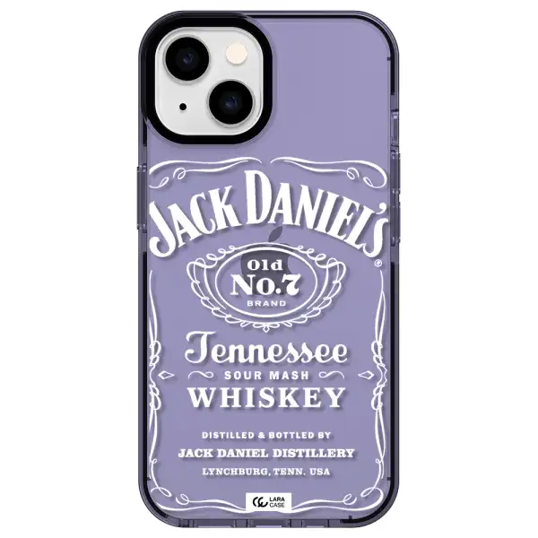 a white background with black dots Apple iPhone 14 impact Lilac Case