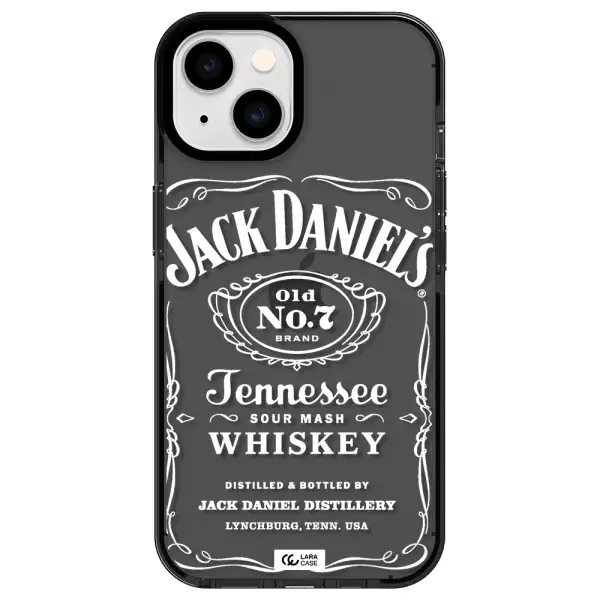 a white background with black dots Apple iPhone 14 impact Smoke Black Case