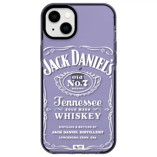 a white background with black dots Apple iPhone 14 plus impact Lilac Case