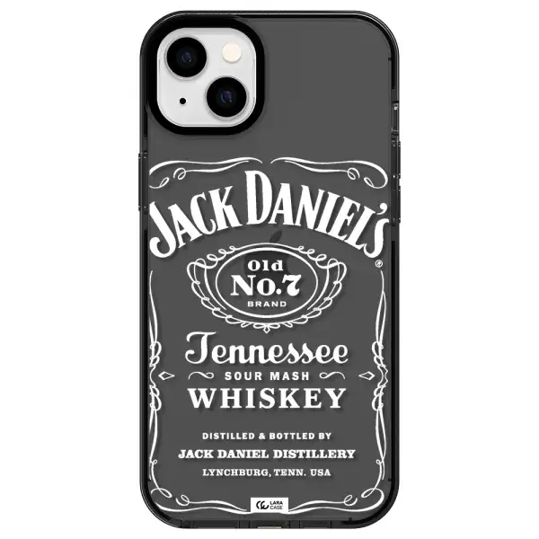 a white background with black dots Apple iPhone 14 plus impact Smoke Black Case