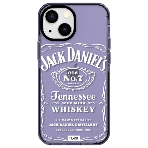 a white background with black dots Apple iPhone 15 impact Lilac Case