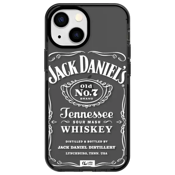 a white background with black dots Apple iPhone 15 impact Smoke Black Case