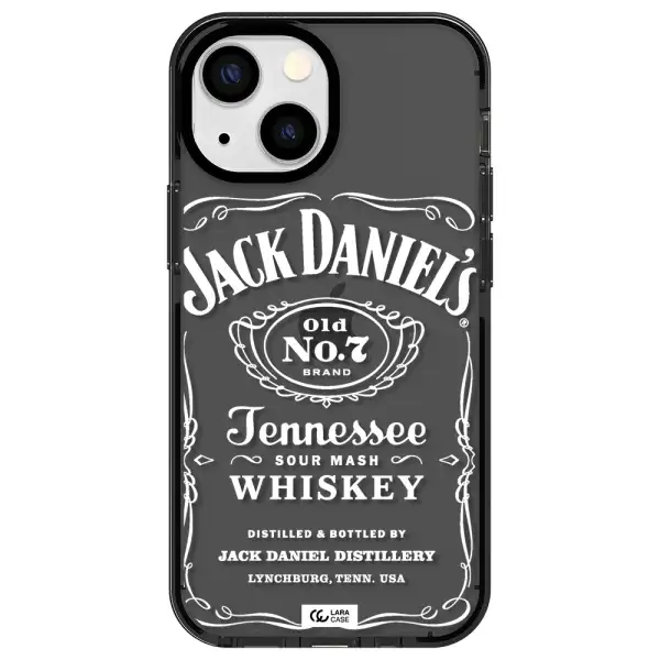 a white background with black dots Apple iPhone 15 Plus impact Smoke Black Case