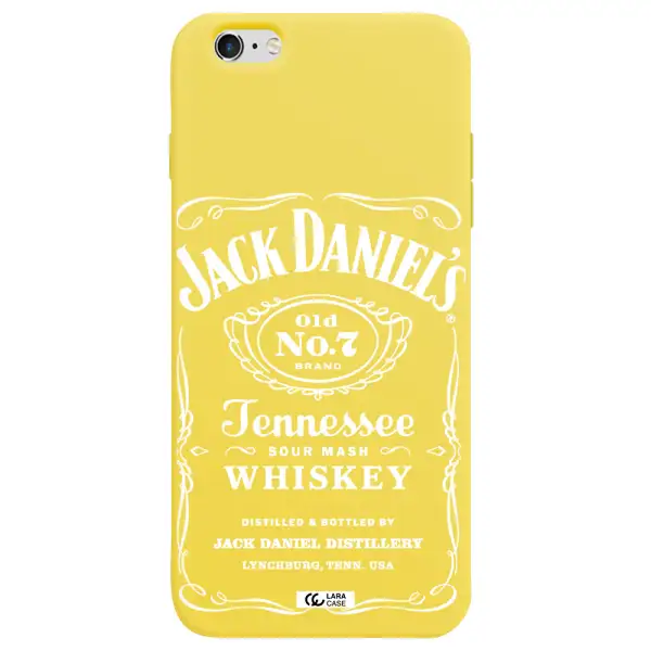 a white background with black dots Apple iPhone 6 s plus Silicone canary yellow Case