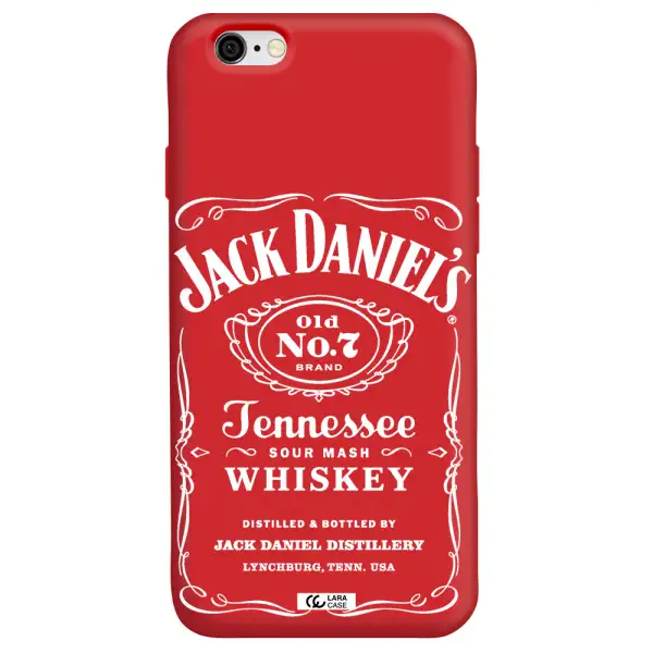 a white background with black dots Apple iPhone 6 Silicone Imperial Red Case