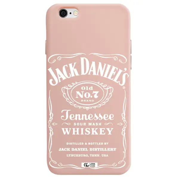 a white background with black dots Apple iPhone 6 Silicone pastel pink Case