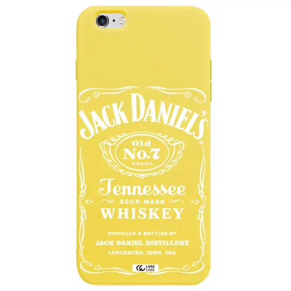 a white background with black dots Apple iPhone 6S Silicone canary yellow Case