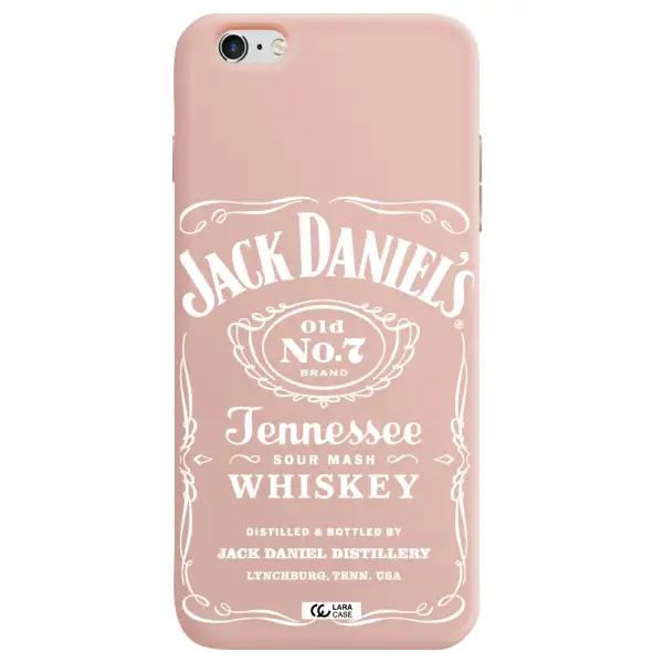 a white background with black dots Apple iPhone 6S Silicone pastel pink Case