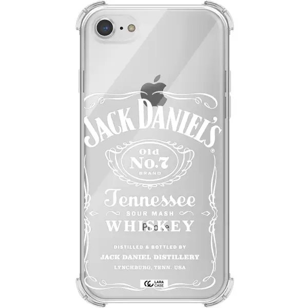 a white background with black dots Apple iPhone 7 Clear PC Case