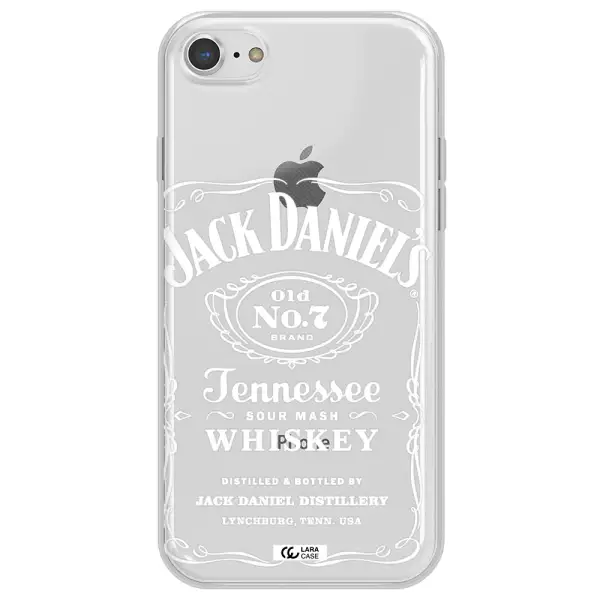 a white background with black dots Apple iPhone 7 Clear TPU Case