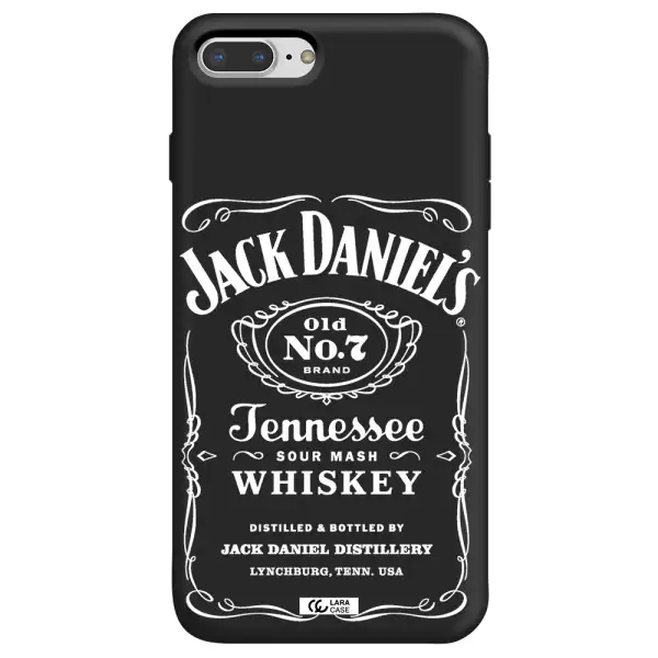 a white background with black dots Apple iPhone 7 plus Silicone black Case