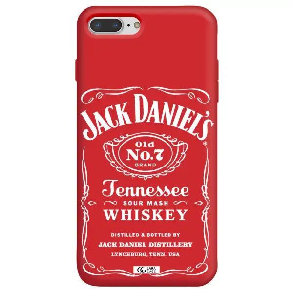 a white background with black dots Apple iPhone 7 plus Silicone Imperial Red Case