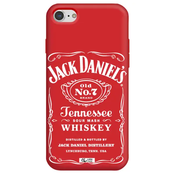 a white background with black dots Apple iPhone 7 Silicone Imperial Red Case