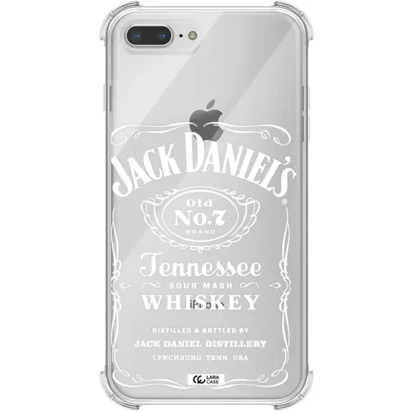 a white background with black dots Apple iPhone 8 plus Clear PC Case