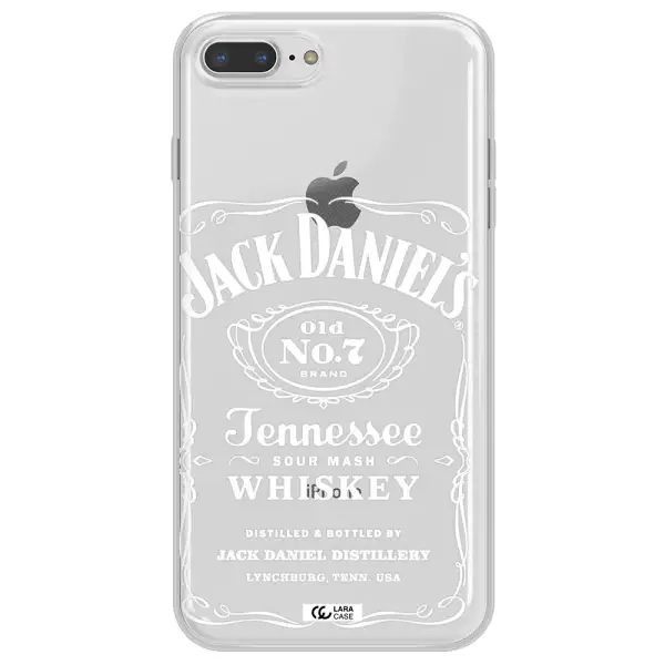 a white background with black dots Apple iPhone 8 plus Clear TPU Case