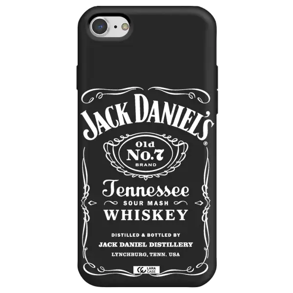 a white background with black dots Apple iPhone 8 Silicone black Case