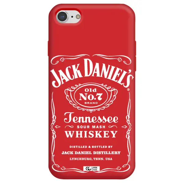 a white background with black dots Apple iPhone 8 Silicone Imperial Red Case