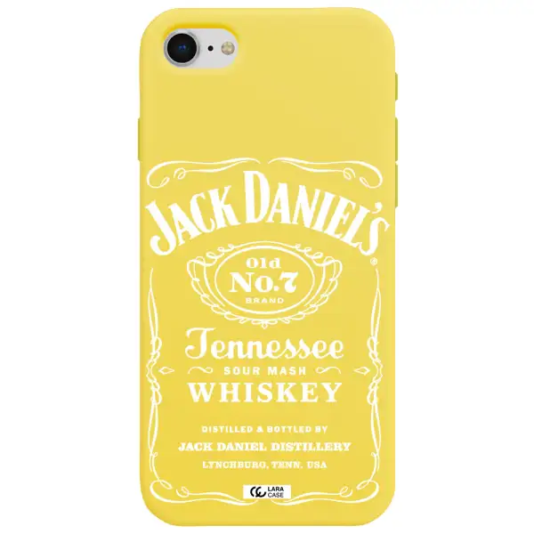 a white background with black dots Apple iPhone se 2020 Silicone canary yellow Case