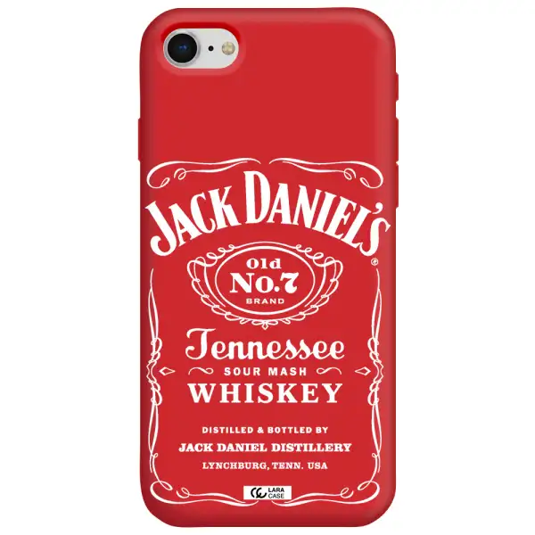 a white background with black dots Apple iPhone se 2020 Silicone Imperial Red Case