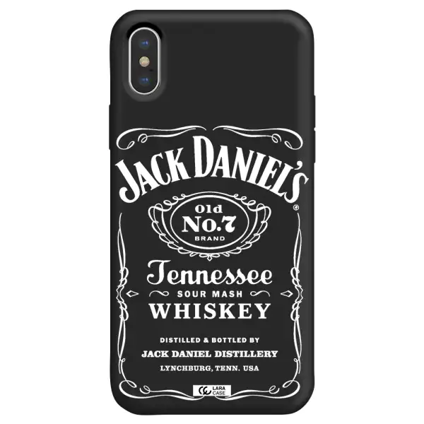 a white background with black dots Apple iPhone XS Silicone black Case