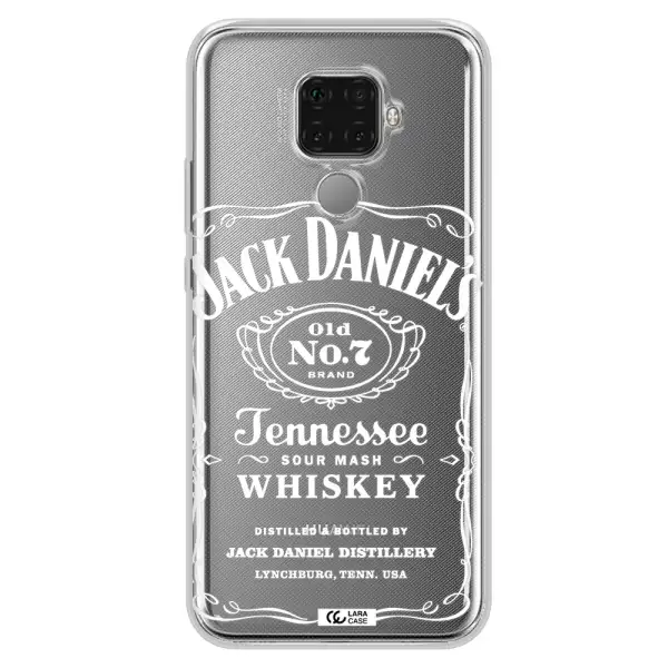 a white background with black dots Huawei Mate 30 Lite Clear TPU Case