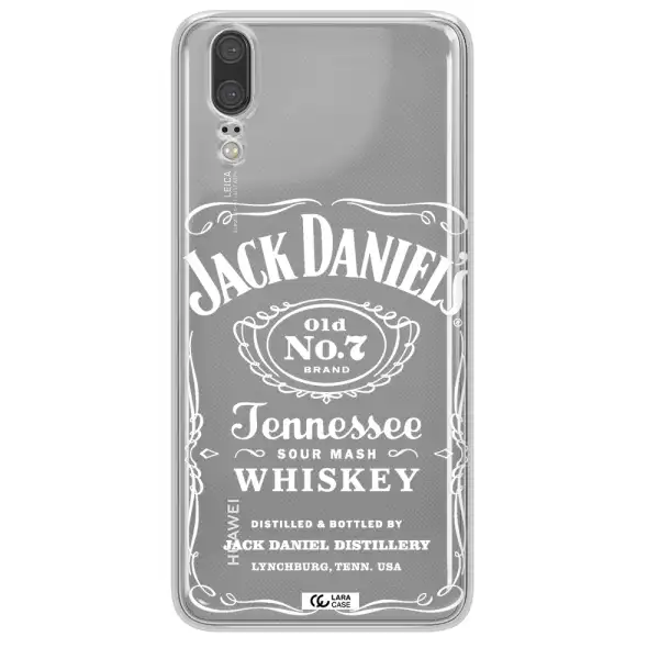 a white background with black dots Huawei P20 Clear TPU Case