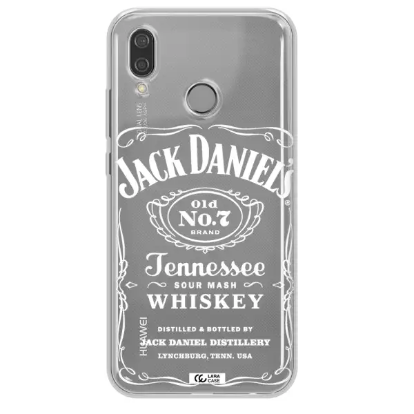 a white background with black dots Huawei P20 Lite Clear TPU Case