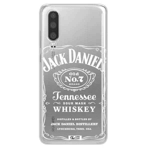 a white background with black dots Huawei P30 Clear TPU Case