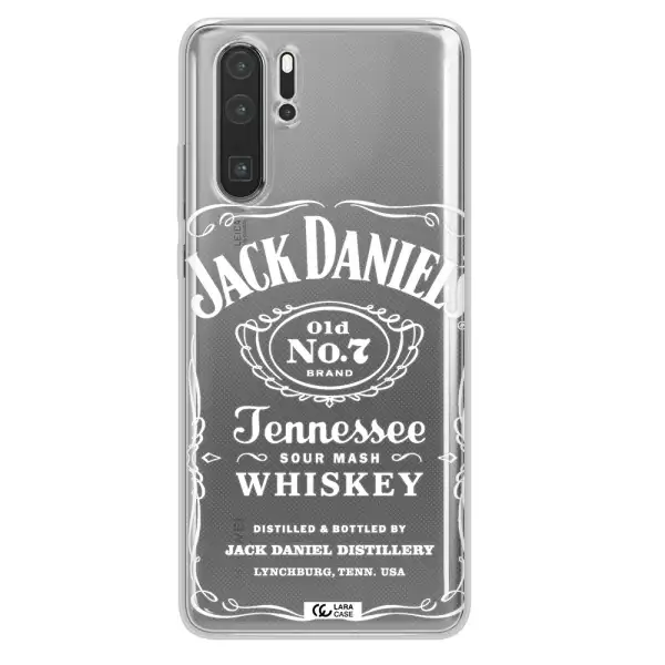 a white background with black dots Huawei P30 Pro Clear TPU Case