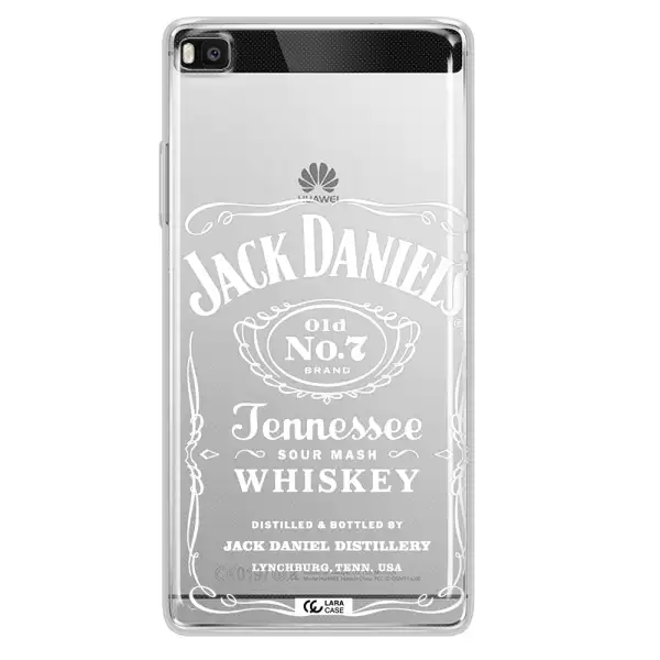 a white background with black dots Huawei P8 Clear TPU Case